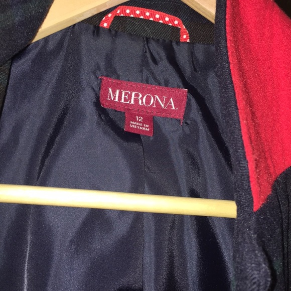 Merona Tartan Plaid Blazer Size 12 - Picture 3 of 6